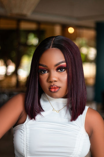 Burgundy Hairtalez Signature Bob Wig